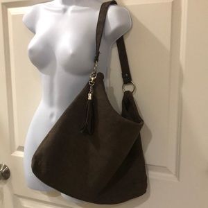 Brown Suede handbag by Bella Russo